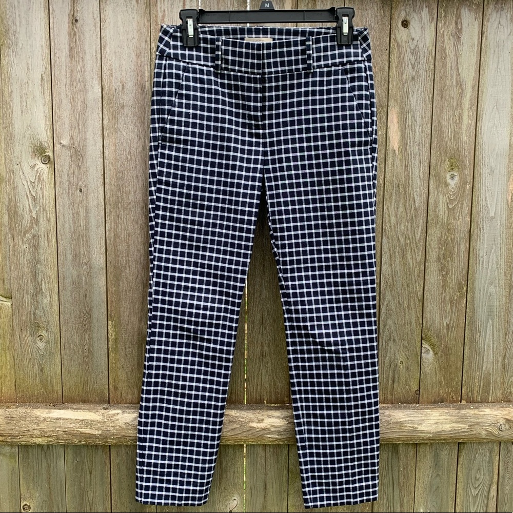 Navy Gingham/Plaid Pants